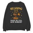 Reading Makes Me Feel Less Murdery Book Dragon Unisex Sweatshirt