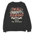 Reading And Motorcycle Life For Bikers Who Love Books Unisex Sweatshirt