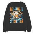 Reading Is Otterly Fun Sea Otter Book Lover Bookworm Unisex Sweatshirt