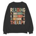Reading Is My Therapy Book Lover Unisex Sweatshirt