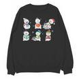 Reading Snowman Christmas Book Lovers Bookworm Librarian Unisex Sweatshirt