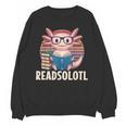 Readsolotl Axolotl Reading Book Lover Kawaii Bookworms Unisex Sweatshirt