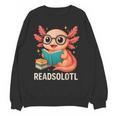 Readsolotl Kawaii Axolotl Reading Book Lover Unisex Sweatshirt Readsolotl Kawaii Axolotl Reading Book Lover Unisex Sweatshirt
