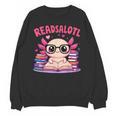 Readsolotl Pink Kawaii Axolotl Book Lover Reading Unisex Sweatshirt Readsolotl Pink Kawaii Axolotl Book Lover Reading Unisex Sweatshirt