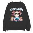 Readsolotl Pink Kawaii Axolotl Read Book Lover Reading Unisex Sweatshirt