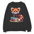 Red Panda Books Lover Reading Bookworm Unisex Sweatshirt
