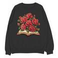Red Roses Flowers Book Floral Unisex Sweatshirt