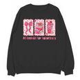Retro Coquette Bow All Booked For Valentines Book Lover Cute Unisex Sweatshirt