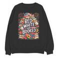 Retro Floral Red & Booked Library Reading 4th Of July Unisex Sweatshirt Retro Floral Red & Booked Library Reading 4th Of July Unisex Sweatshirt