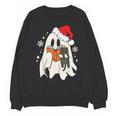 Retro Ghost Reading Book With Cat Bookish Club Christmas Men Women Kids Unisex Sweatshirt
