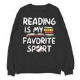 Retro Reading Is My Favorite Sport Baseball World Book Day Unisex Sweatshirt