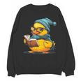 Rubber Duck Reading Book Rubber Duckie Reader Coffee Lover Unisex Sweatshirt