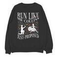 Run Like Mr Collins Just Proposed Vintage Book Quote Unisex Sweatshirt Run Like Mr Collins Just Proposed Vintage Book Quote Unisex Sweatshirt