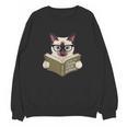 Siamese Cat Reading Book How To Train Your Human Humorous Unisex Sweatshirt