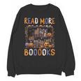 Spooky Halloween Bookshelf Bookcase Read More Books Unisex Sweatshirt Spooky Halloween Bookshelf Bookcase Read More Books Unisex Sweatshirt