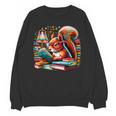 Squirrel Reading a Book Lover Bookworm Unisex Sweatshirt