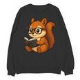 Squirrel Reading Book Lover Unisex Sweatshirt