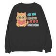 Stay Home Read Books Pet My Cat Regret Nothing Cats Book Unisex Sweatshirt