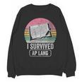 I Survived AP Lang Retro Book Graphic Unisex Sweatshirt I Survived AP Lang Retro Book Graphic Unisex Sweatshirt