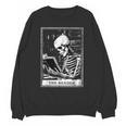 Tarot Card Shirt The Reader Tarot Skeleton Reading Book Unisex Sweatshirt