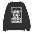 Tarot Card Vintage Pit Bull Pittie Dog Book Lover The Reader Unisex Sweatshirt