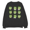 Teacher Reading Shamrock St Patrick’s Day Book Lover Kids Unisex Sweatshirt