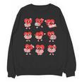 Teacher Valentines Day Reading Book Lover Bookworm Library Unisex Sweatshirt