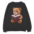 Teddy Bear Reading a Book Unisex Sweatshirt Teddy Bear Reading a Book Unisex Sweatshirt