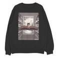 Totally Weird Tees Cat Library Book Reading Literary Unisex Sweatshirt