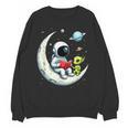 UFO Alien Astronaut Reading Book In Space Unisex Sweatshirt UFO Alien Astronaut Reading Book In Space Unisex Sweatshirt