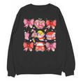 Valentine Cupid Coquette Pink Bow Apple Books Teacher Unisex Sweatshirt Valentine Cupid Coquette Pink Bow Apple Books Teacher Unisex Sweatshirt