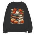 Vintage Autumn Books Coffee Pumpkin Fall Reading Unisex Sweatshirt Vintage Autumn Books Coffee Pumpkin Fall Reading Unisex Sweatshirt