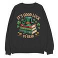 Vintage It's Good Luck To Read St Patrick's Day Book Lucky Unisex Sweatshirt