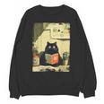 Vintage Japanese Cat Book Lovers Librarian Cat Dad Teacher Unisex Sweatshirt Vintage Japanese Cat Book Lovers Librarian Cat Dad Teacher Unisex Sweatshirt
