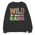 Wild About Reading Library Day Reading Books & Bookworm Unisex Sweatshirt