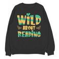 WILD ABOUT READING I Love Books Bookworm Library Day Unisex Sweatshirt WILD ABOUT READING I Love Books Bookworm Library Day Unisex Sweatshirt