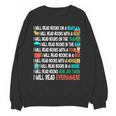 I Will Read Books On A Boat & Everywhere Reading Book Unisex Sweatshirt I Will Read Books On A Boat & Everywhere Reading Book Unisex Sweatshirt
