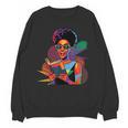 Woman Reading Book Lover Geometric Girl Afro History Unisex Sweatshirt Woman Reading Book Lover Geometric Girl Afro History Unisex Sweatshirt