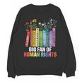 Women Floral Book Big Fan Of Human Rights Liberal Protest Unisex Sweatshirt