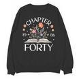 Women's 1986 Chapter Forty 40th Birthday Wildflower Book 40 Year Old Unisex Sweatshirt