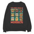 Women's DCC Many Faces Of Mordecai Grid Gamer Series Book Unisex Sweatshirt