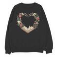 Women's Vintage Book Lover Valentine Heart Unisex Sweatshirt