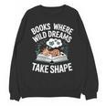 Women's Wild Dreams Reading Giraffe Book Reader Zoo Animals Kids Unisex Sweatshirt