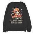In World Of Bookworms Be Book Dragon Cute Women Kids Men Unisex Sweatshirt