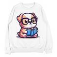 Adorable Book Lover Bulldog With Reading Glasses Cute Raglan Baseball Tee Unisex Sweatshirt Adorable Book Lover Bulldog With Reading Glasses Cute Raglan Baseball Tee Unisex Sweatshirt