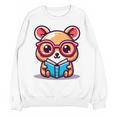 Adorable Book Lover Quokka With Reading Glasses Cute Unisex Sweatshirt