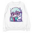Adorable Book Lover Yeti With Reading Glasses Cute Unisex Sweatshirt Adorable Book Lover Yeti With Reading Glasses Cute Unisex Sweatshirt