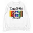 Adult Coloring Book Can I Go Color Now Women Men Adults Premium Tri-Blend Unisex Sweatshirt