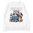 Animals Raccoon Reading Book Librarian Across America Kids Unisex Sweatshirt Animals Raccoon Reading Book Librarian Across America Kids Unisex Sweatshirt