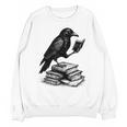 Book Raven Vintage Dark Academia Literature Reading Unisex Sweatshirt